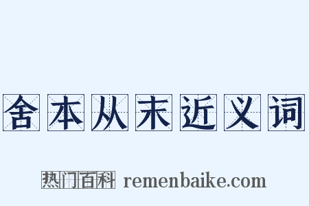 舍本从末近义词是什么意思的图片